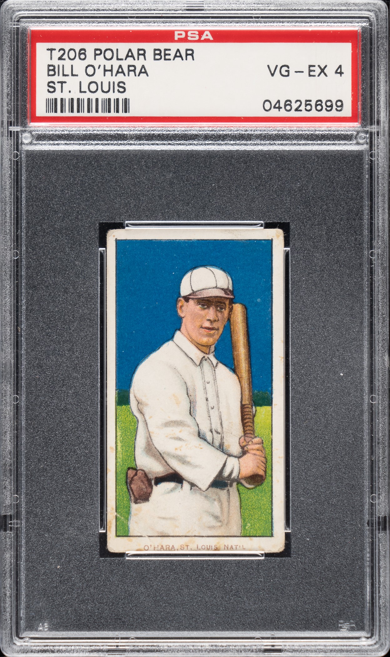 1909-1911-t206-white-border-bill-ohara-st-louis-variation-psa-vg-ex-4