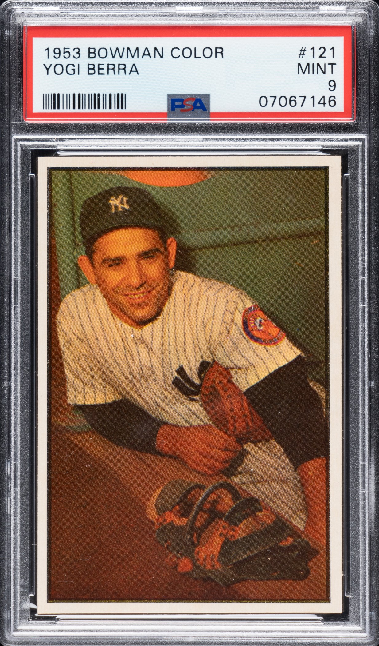 1953-bowman-color-121-yogi-berra-psa-mint-9-highest-graded