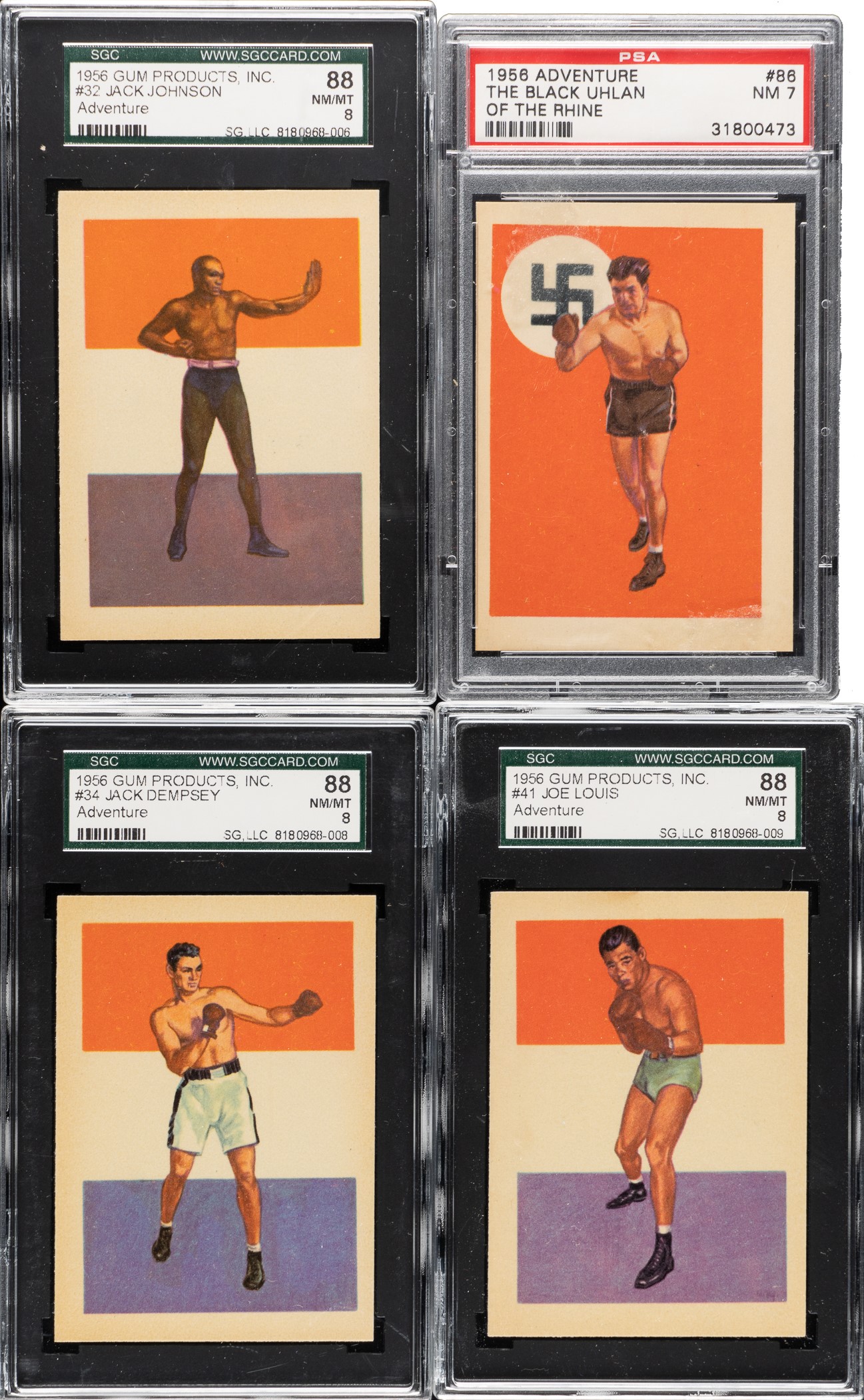 HighGrade 1956 Adventure Gum Complete Set (100) Including 26 PSA and