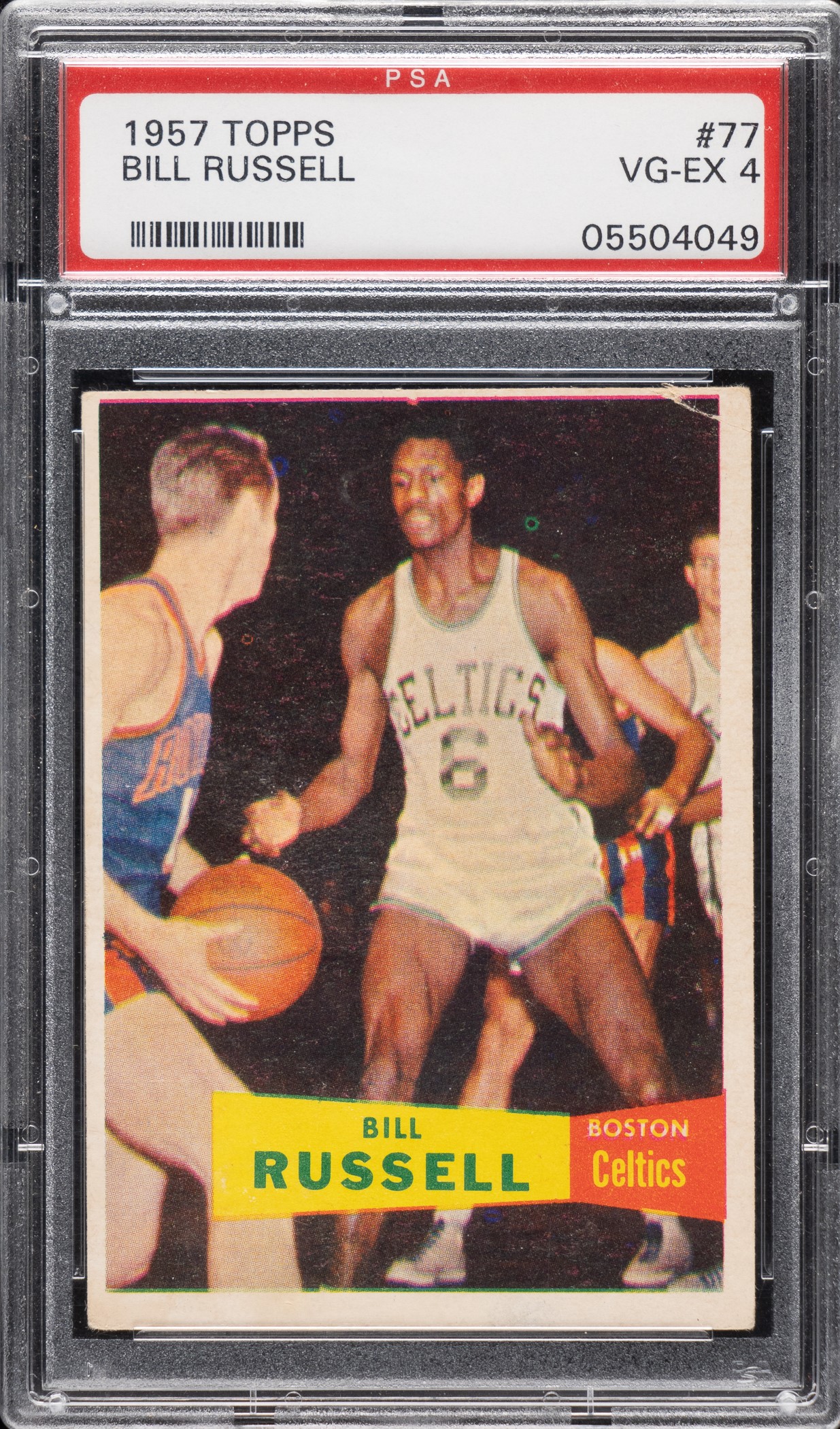 1957-1958 Topps Basketball #77 Bill Russell Rookie PSA VG-EX 4 