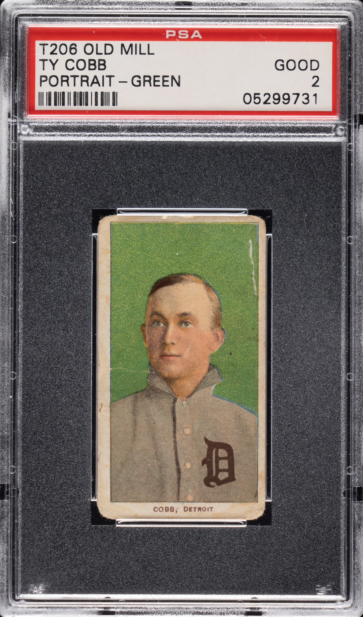 1909-1911-t206-white-border-ty-cobb-portrait-green-background-psa-good-2-old-mill-back