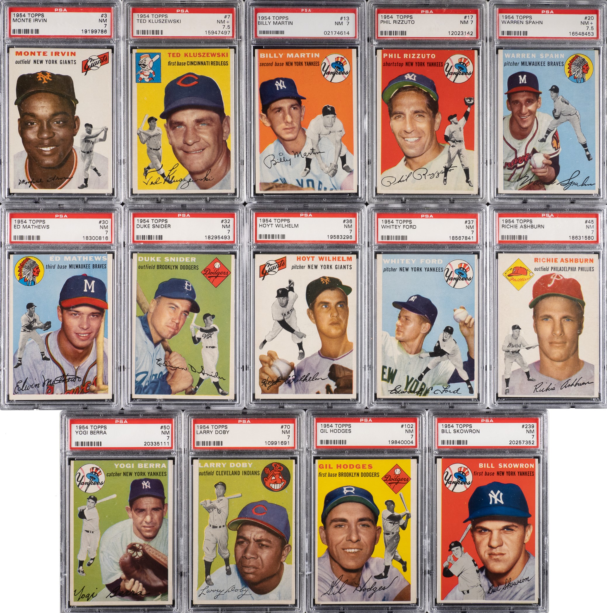 1954 Topps PSA-Graded Complete Set (250) - #29 PSA Set Registry (7.07 ...