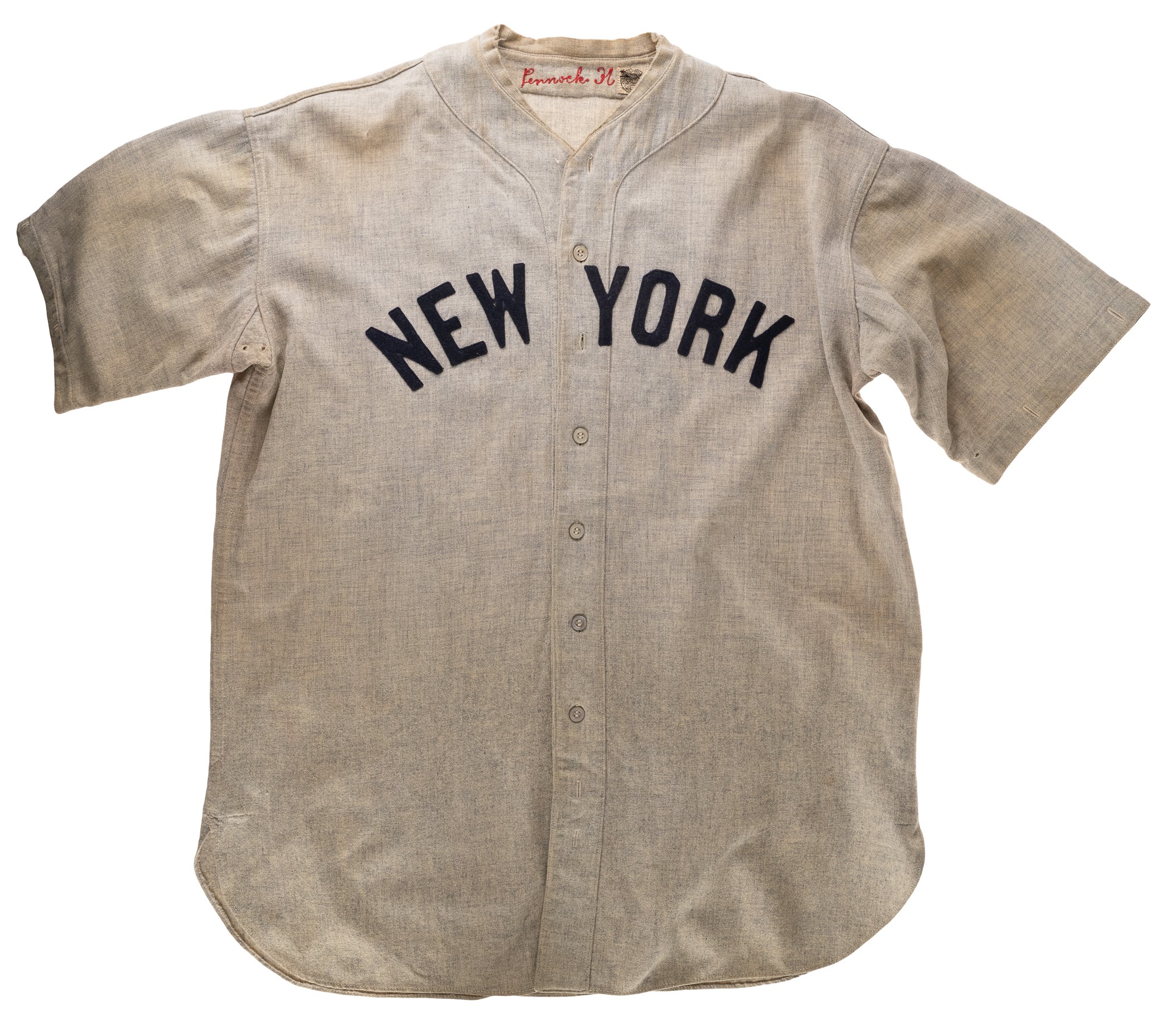 1932-1933 Herb Pennock New York Yankees Game-Used Road Uniform ...