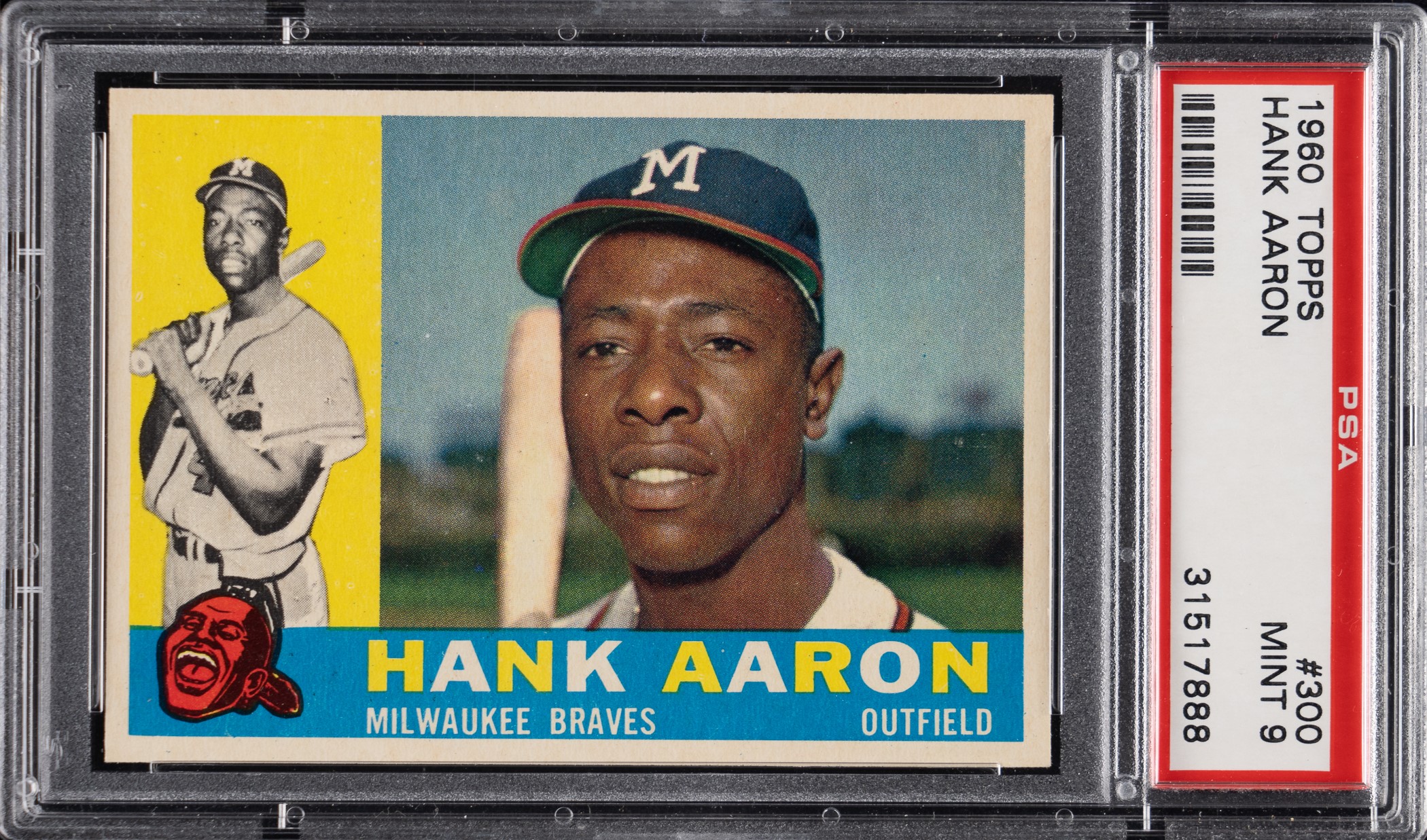 1960 Topps #300 Hank Aaron PSA MINT 9 - Highest Graded! | REA Archive