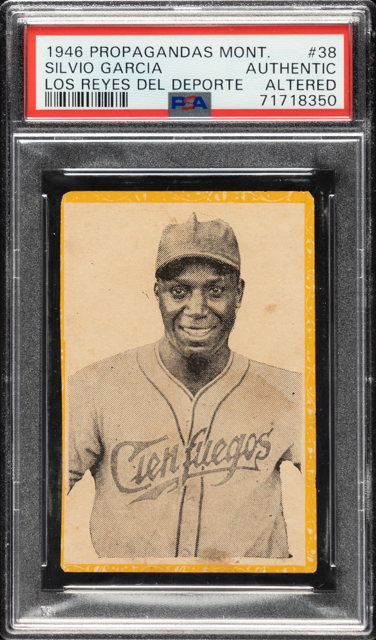 Carte De Baseball 1946-47 Propagandas Montiel #62 Bucky Walters - Reds HOF - Rare SGC 1