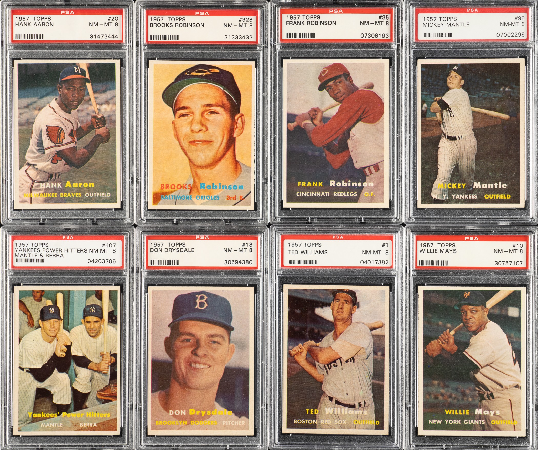 1957 Topps Complete Set (407): #24 PSA Set Registry (8.00 GPA)! | REA ...