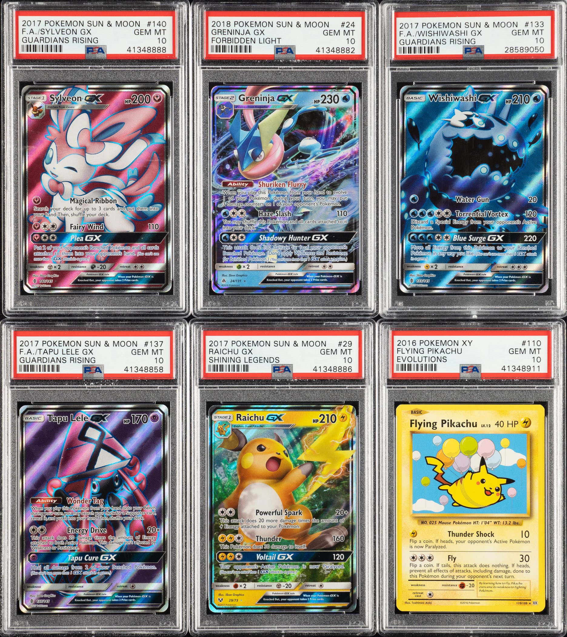 2015 to 2018 Pokemon PSA GEM MINT 10 Collection (14) Including GX and Holographics!