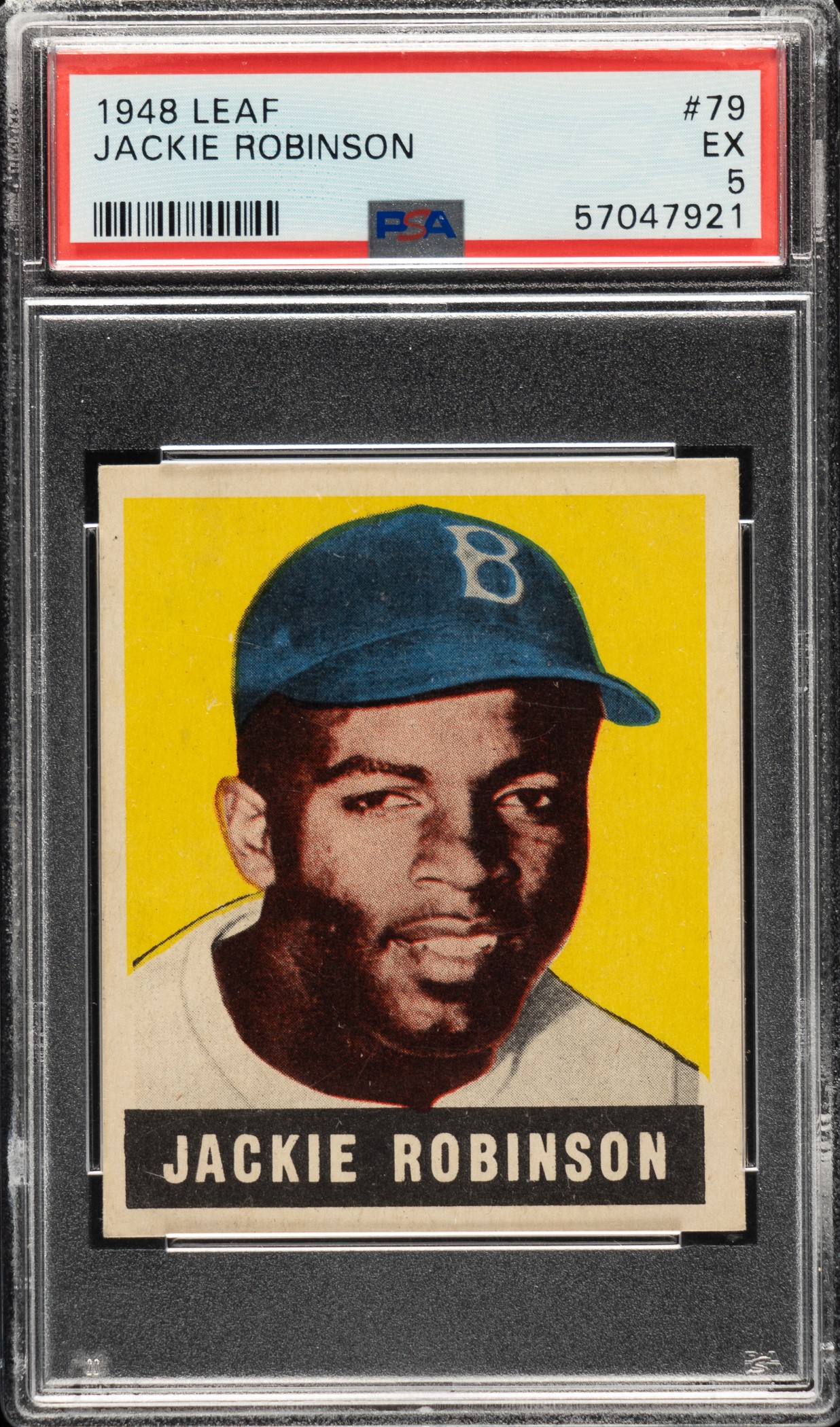 1948-1949 Leaf #79 Jackie Robinson Rookie PSA EX 5 | REA Archive