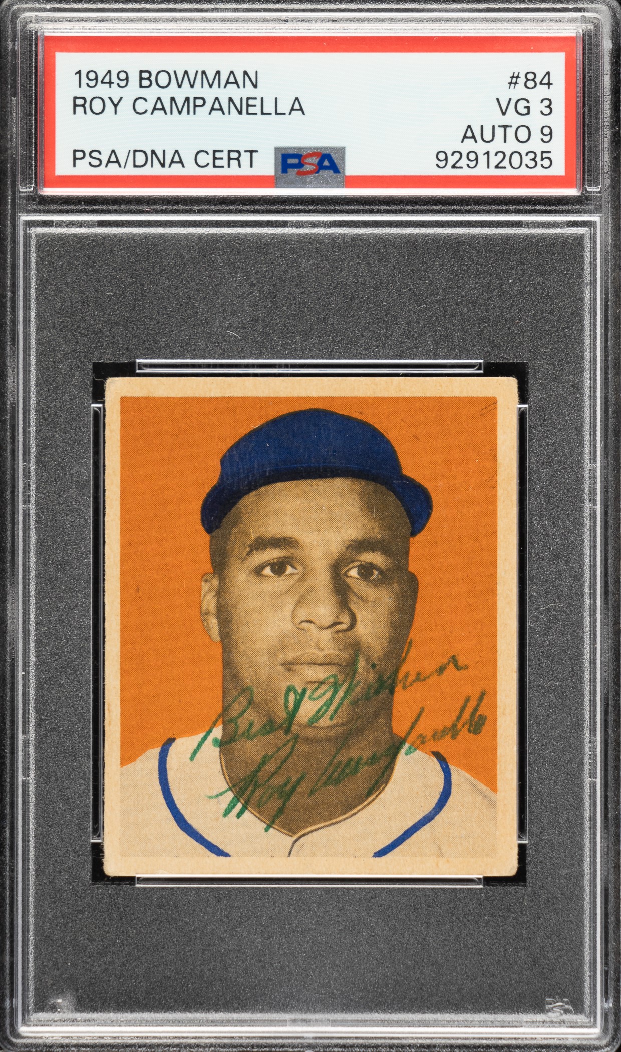 signed-1949-bowman-84-roy-campanella-rookie-psa-vg-3-with-mint-9-signature-1-of-2-highest-graded-card-example-plus-full-jsa-loa