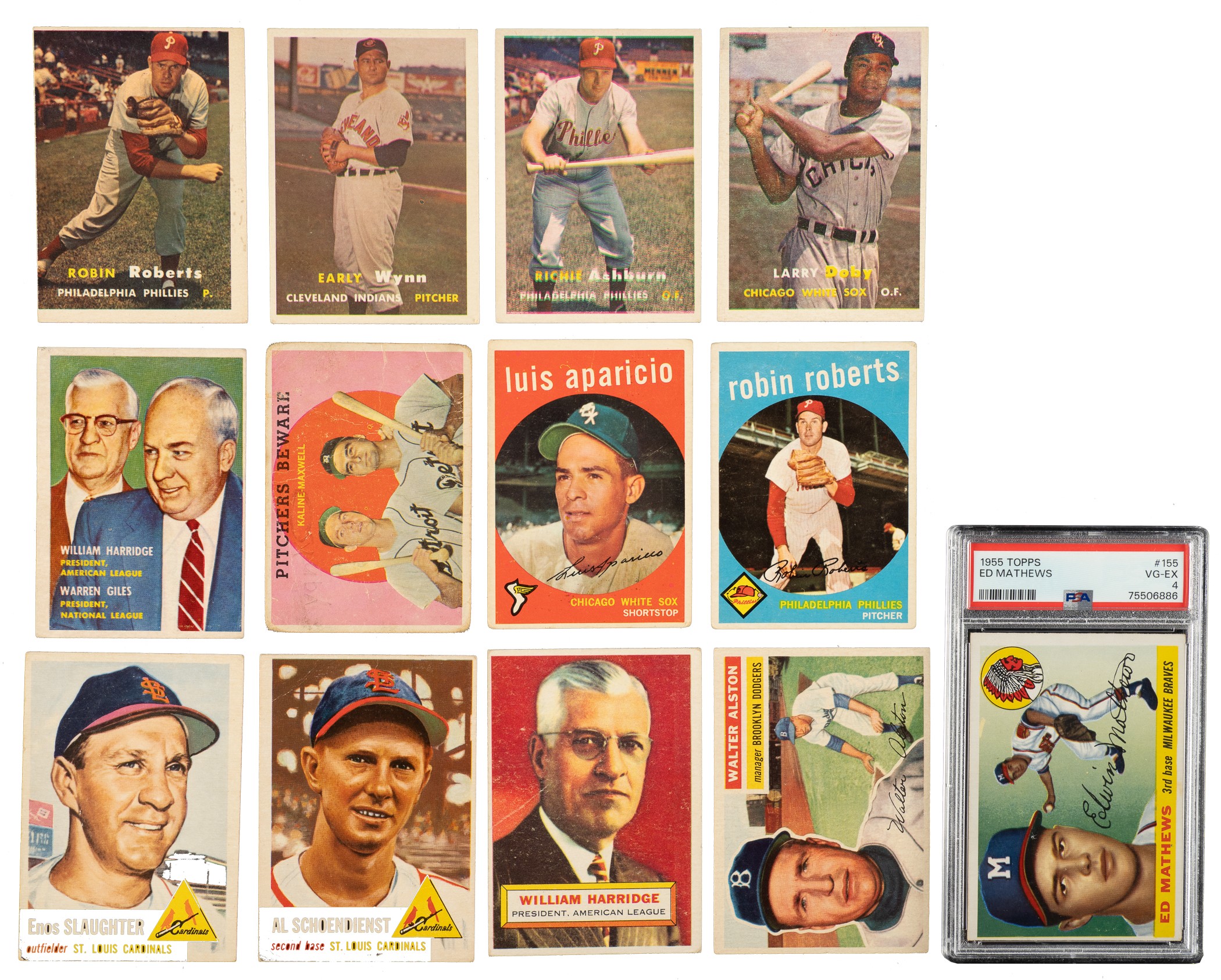1952 to 1959 Topps Shoebox Collection (512) Including 47 PSA, SGC