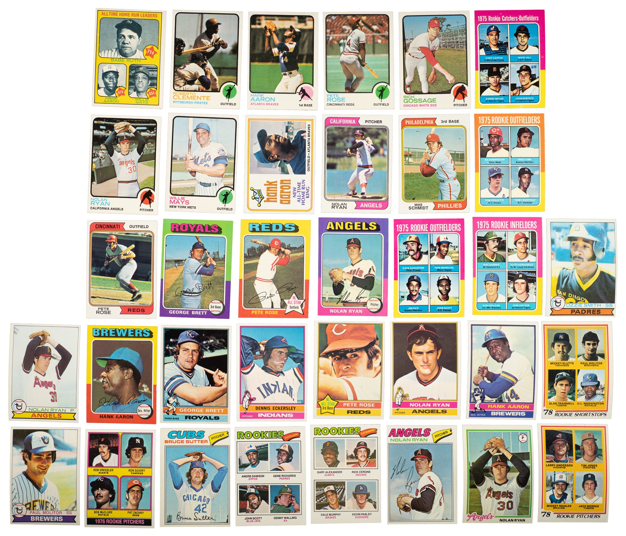 1973 to 1979 Topps Complete Set Collection (7 Sets, 4,754 Cards) REA